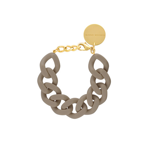 Flat Chain Bracelet - Matte Light Taupe Flat Chain Bracelet - Matte Light Taupe